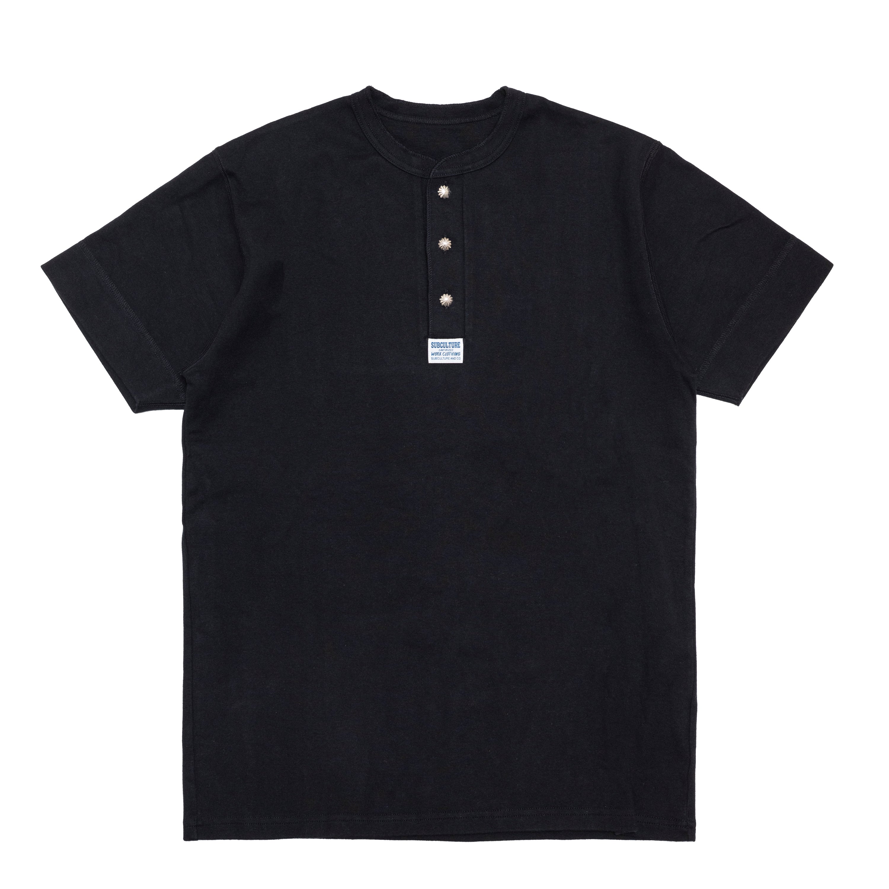 イ*ン様 subculture　HENLEYNECK T-SHIRT　シルバーコ HENLEYNECK T-SHIRT（CONCHO SV925）/ BLACK – SC WEB STORE