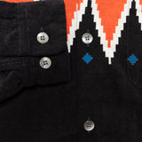 PRINT CORDUROY SHIRT / BLACK