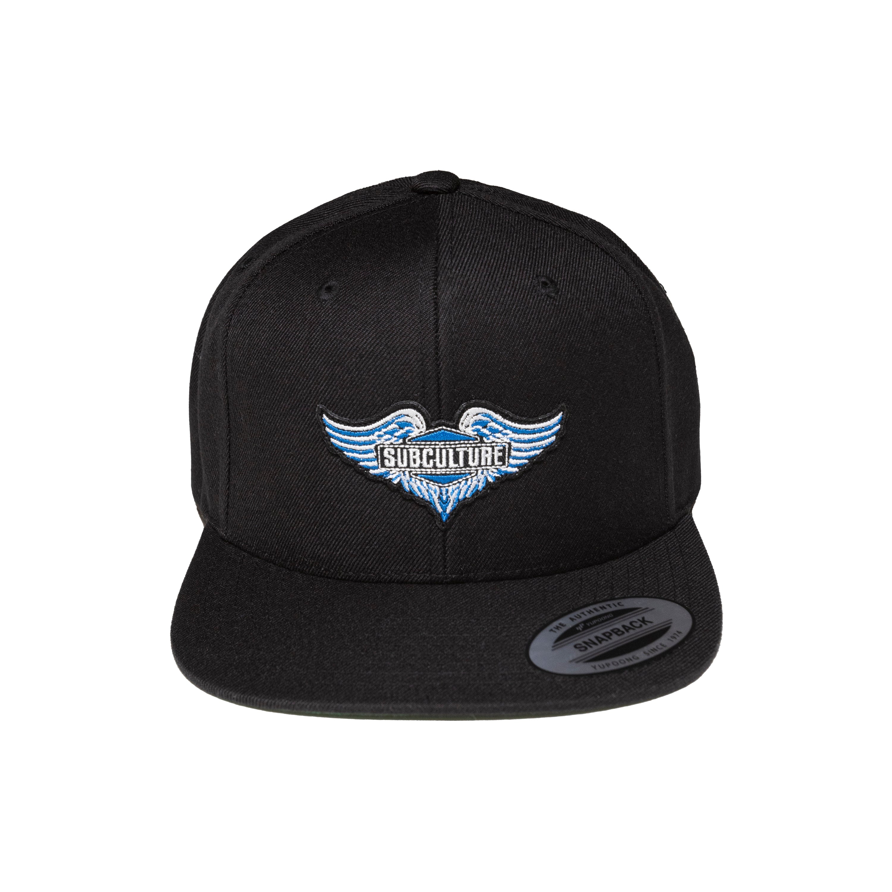 SUBCULTURE SNAPBACKCAP / BLACK×BLUE – SC WEB STORE