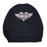 FEATHER EMBLEM LONGSLEEVE T-SHIRT / BLACK