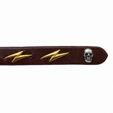 【受注生産】EARLY NARROW BELT SILVER-PLATED BRASS / LIGHTNING BOLT & SKULL STUDDED