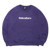 CREW NECK(SUBCULTURE CRACK PRINT)/ PURPLE