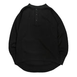 THERMALHENLEYNECK LONGSLEEVE T-SHIRT / BLACK