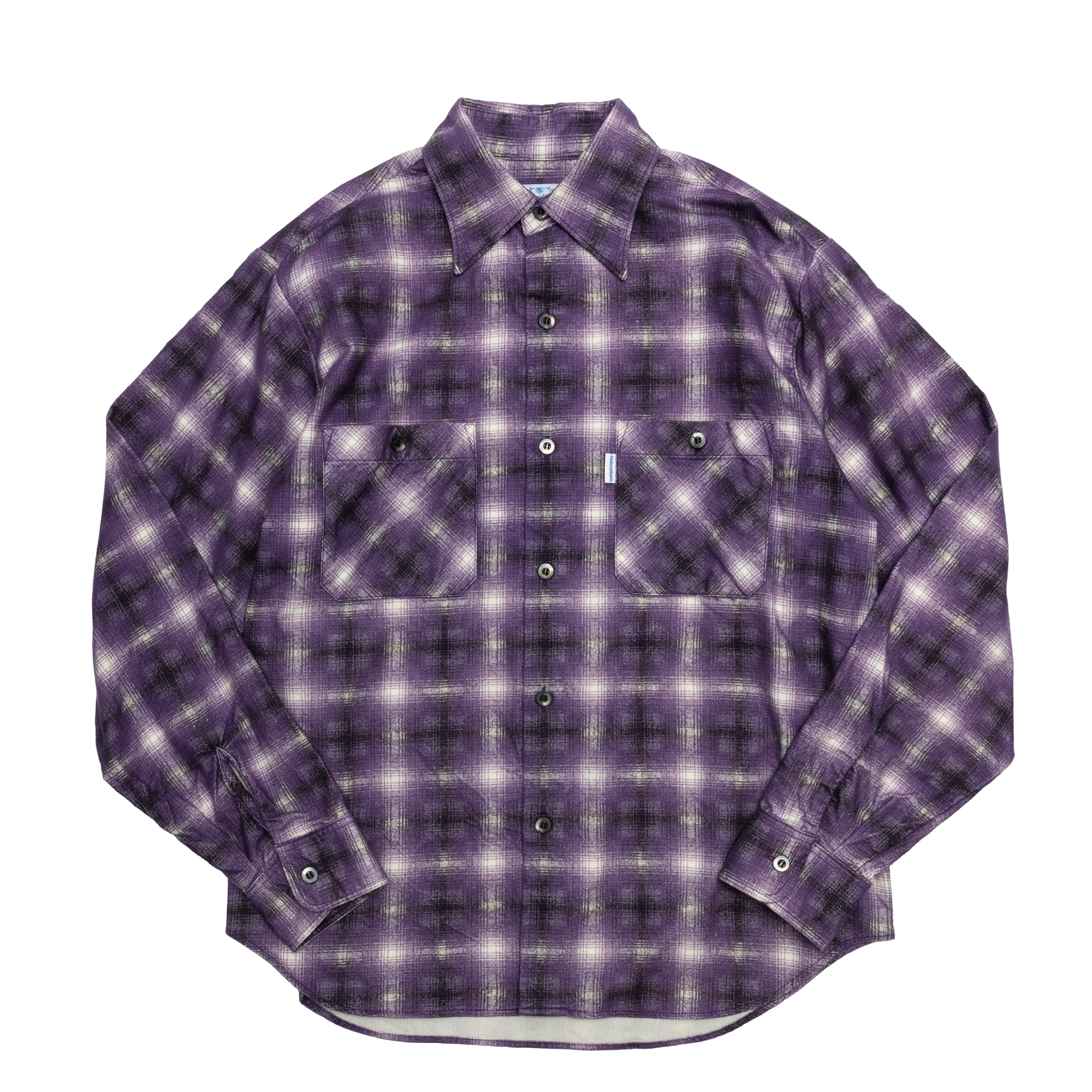 COTTON CHECK SHIRT / PURPLE CHECK – SC WEB STORE