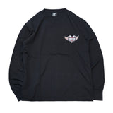 FEATHER EMBLEM LONGSLEEVE T-SHIRT / BLACK