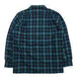 WOOL CHECK SHIRT / DEEP BLUE GREEN