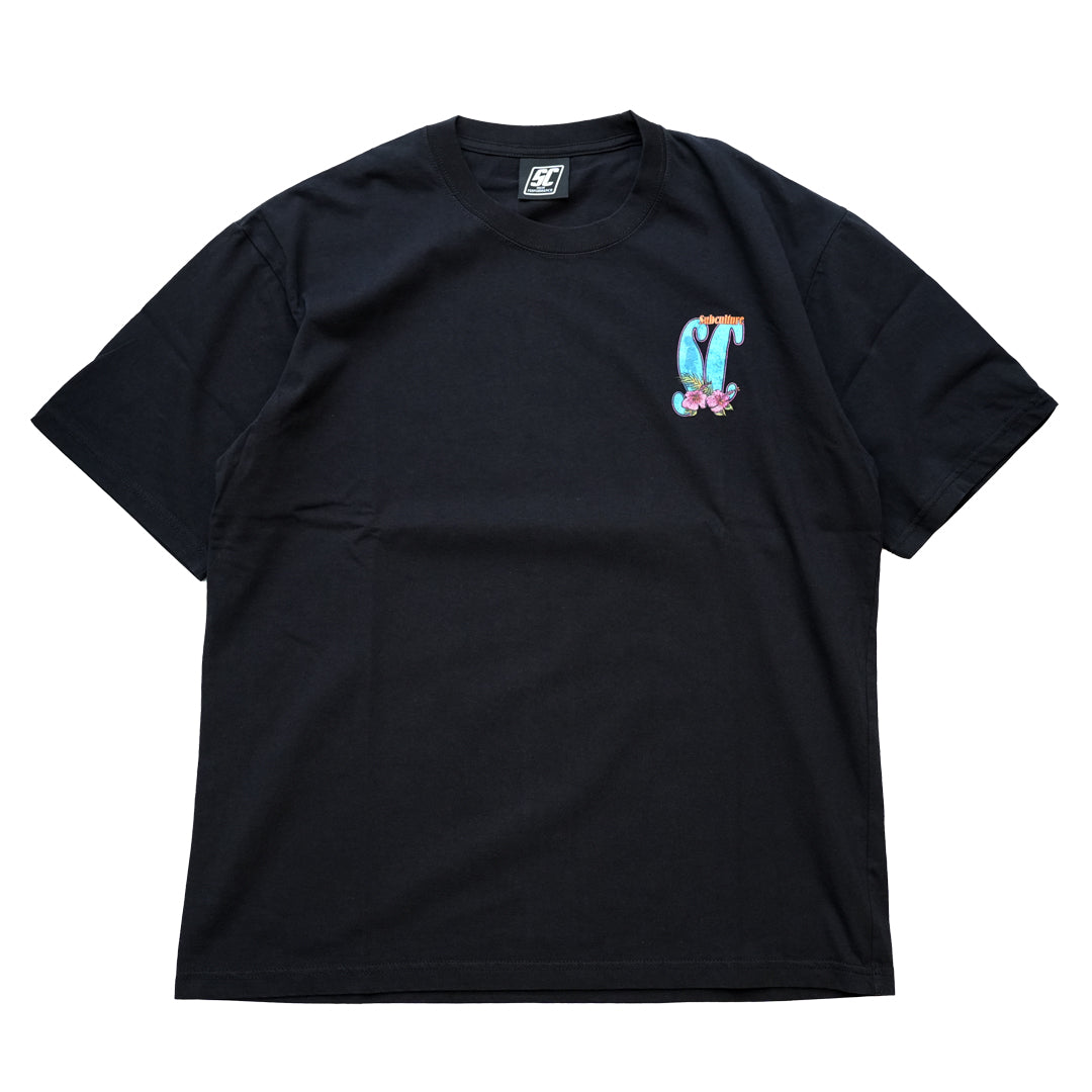 HIBISCUS T-SHIRT / BLACK