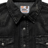 SKULLTAG BLACKDENIM WESTERN SHIRT (CONCHOSV925)