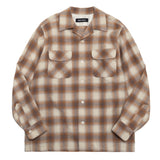 WOOL CHECK SHIRT / ORANGE