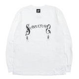 SKULL HORN LONGSLEEVE T-SHIRT / WHITE