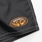 NYLON SURF SHORTS / BLACK×WHITE
