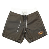 NYLON SURF SHORTS / OLIVE×WHITE