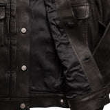 S07XX CALFSKIN LEATHER JACKET(IRON) / BLACK