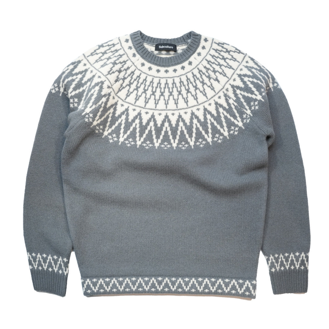 SUBCULTURE サブカルチャー NORDIC EXTRAFINEMERINOWOOL SWEATER ...