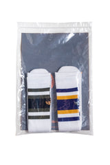 SC 2PACK SKATE SOX / YELLOW×PURPLE OLIVE×NAVY