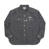 CHAMBRAY SHIRT / BLACK×IVORY刺繍