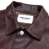 S07XX CALFSKIN LEATHER JACKET / BROWN