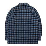 WOOL CHECK SHIRT / SHADOW CHECK BLUE