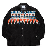 PRINT CORDUROY SHIRT(CONCHO SV925) / BLACK