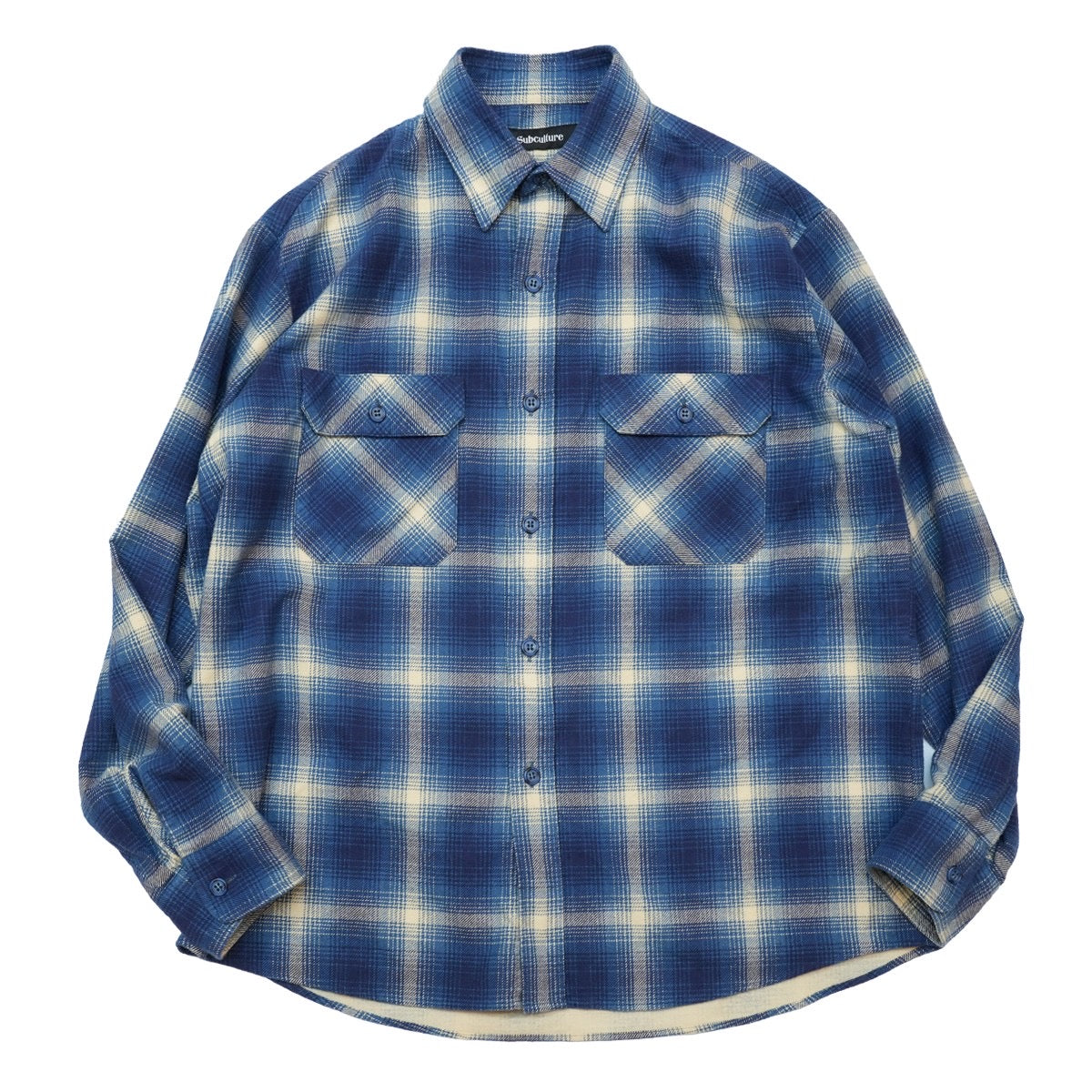 OMBRE CHECK SHIRT / BLUE – SC WEB STORE