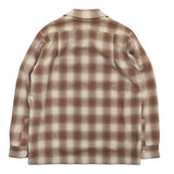 WOOL CHECK SHIRT / ORANGE
