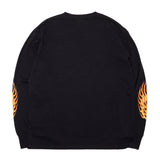 FIRE PATTERN LONGSLEEVE T-SHIRT / BLACK