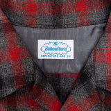 WOOL CHECK SHIRT / TOPGRAY×RED