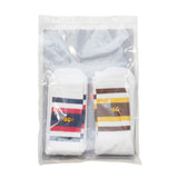 SC 2PACK SKATE SOX / YELLOW×BROWN NAVY×RED