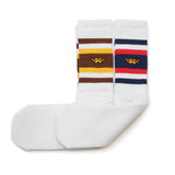 SC 2PACK SKATE SOX / YELLOW×BROWN NAVY×RED