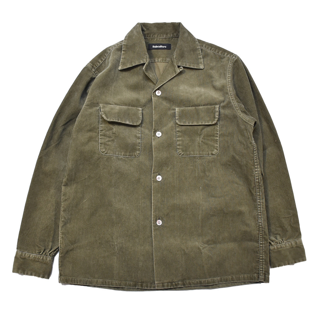 M*ド様 【3】subculture サブカルチャー CORDUROY SHIR CORDUROY SHIRT / OLIVE – SC WEB STORE