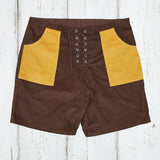 CORDUROY SURF SHORTS / BROWN×MUSTARD