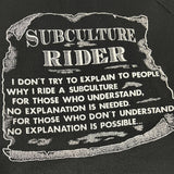 SUBCULTURE RIDER CREW NECK SWEAT /BLACK