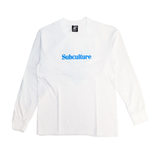 GENUINE LEATHER LONGSLEEVE T-SHIRT/WHITE-TURQUOISE