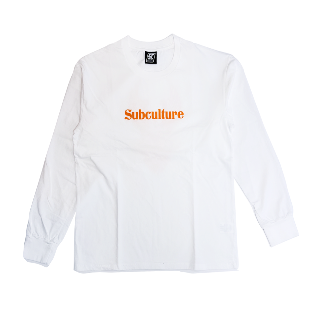 subculture サブカルチャー　pop up 限定　オレンジ　Tシャツ季節感春夏秋冬