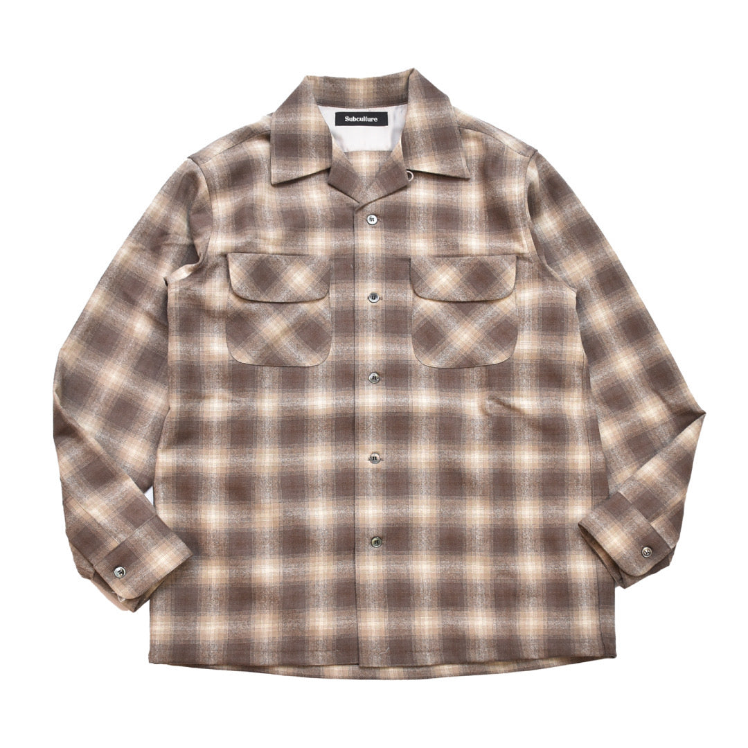 【値下げ】subculture/OMBRE CHECK SHIRT/青/サイズ2