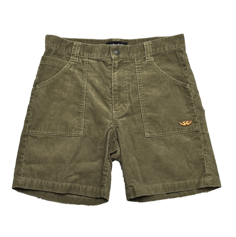 CORDUROY SHORTS/OLIVE