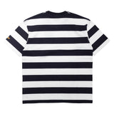 BORDER SHORTSLEEVE T-SHIRT / NAVY×WHITE