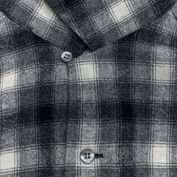 WOOL CHECK SHIRT / BLACK×GRAY