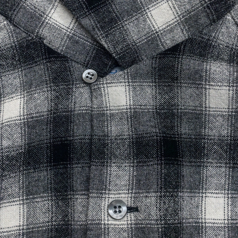 WOOL CHECK SHIRT / BLACK×GRAY
