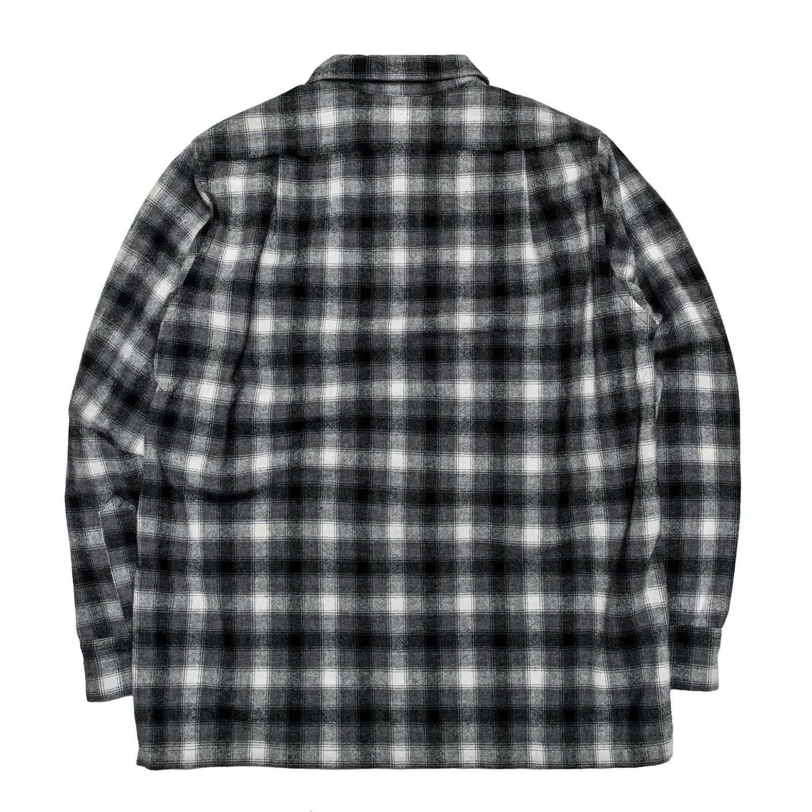 WOOL CHECK SHIRT / BLACK×GRAY – SC WEB STORE