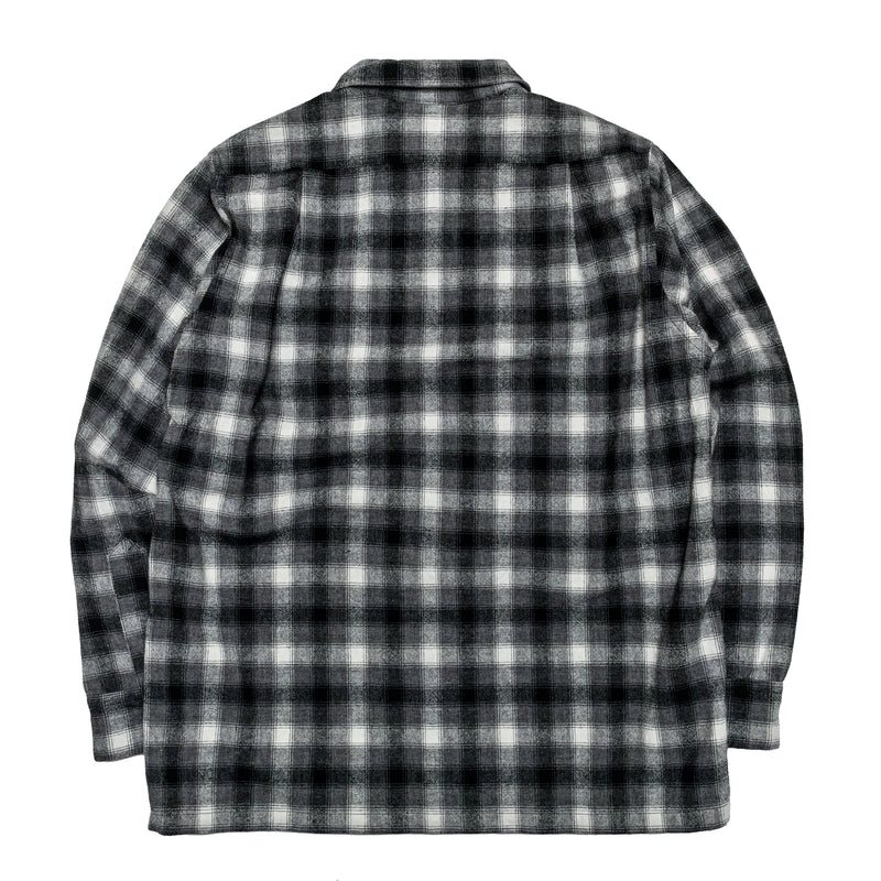 WOOL CHECK SHIRT / BLACK×GRAY