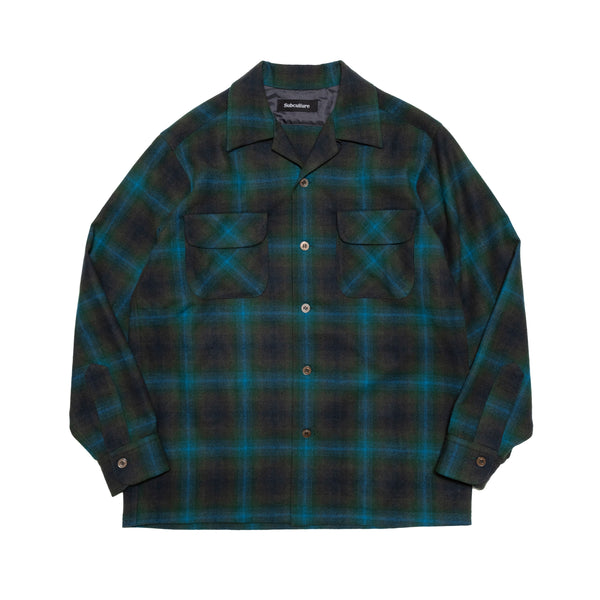 subculture WOOL CHECK SHIRT / GREEN サイズ2 WOOL CHECK SHIRT / GREEN – SC WEB STORE