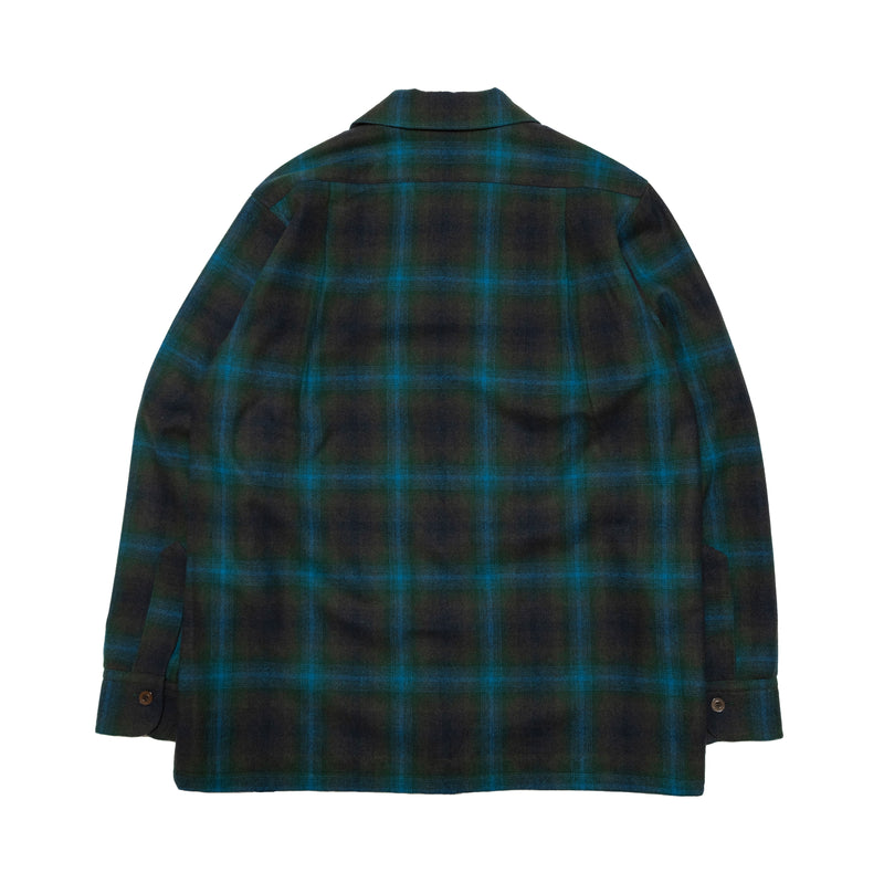 WOOL CHECK SHIRT / GREEN