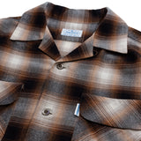 RAYON SHIRT / BROWN CHECK