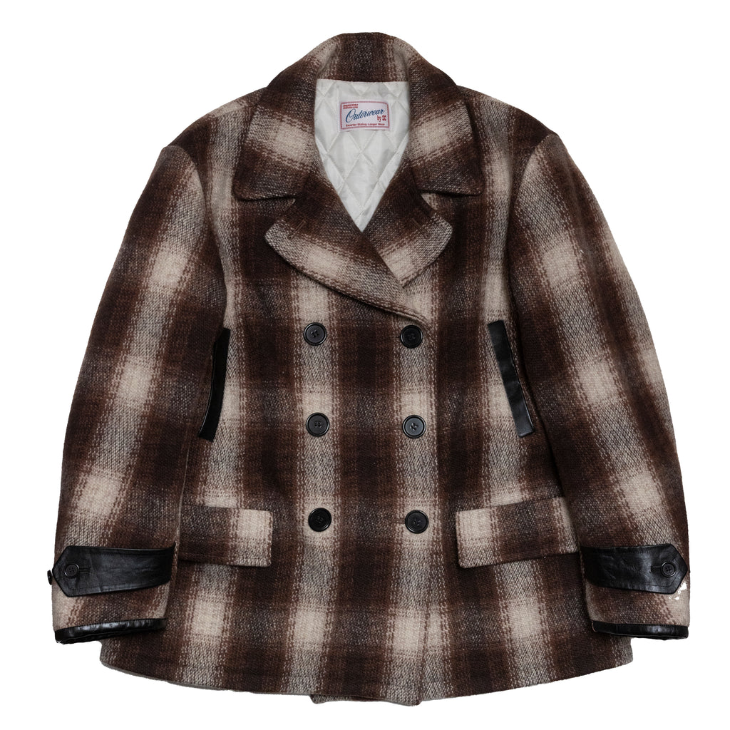 ジャケット・アウター SC subculture OMBRECHECK P-COAT OMBRECHECK P-COAT / BROWN – SC WEB STORE