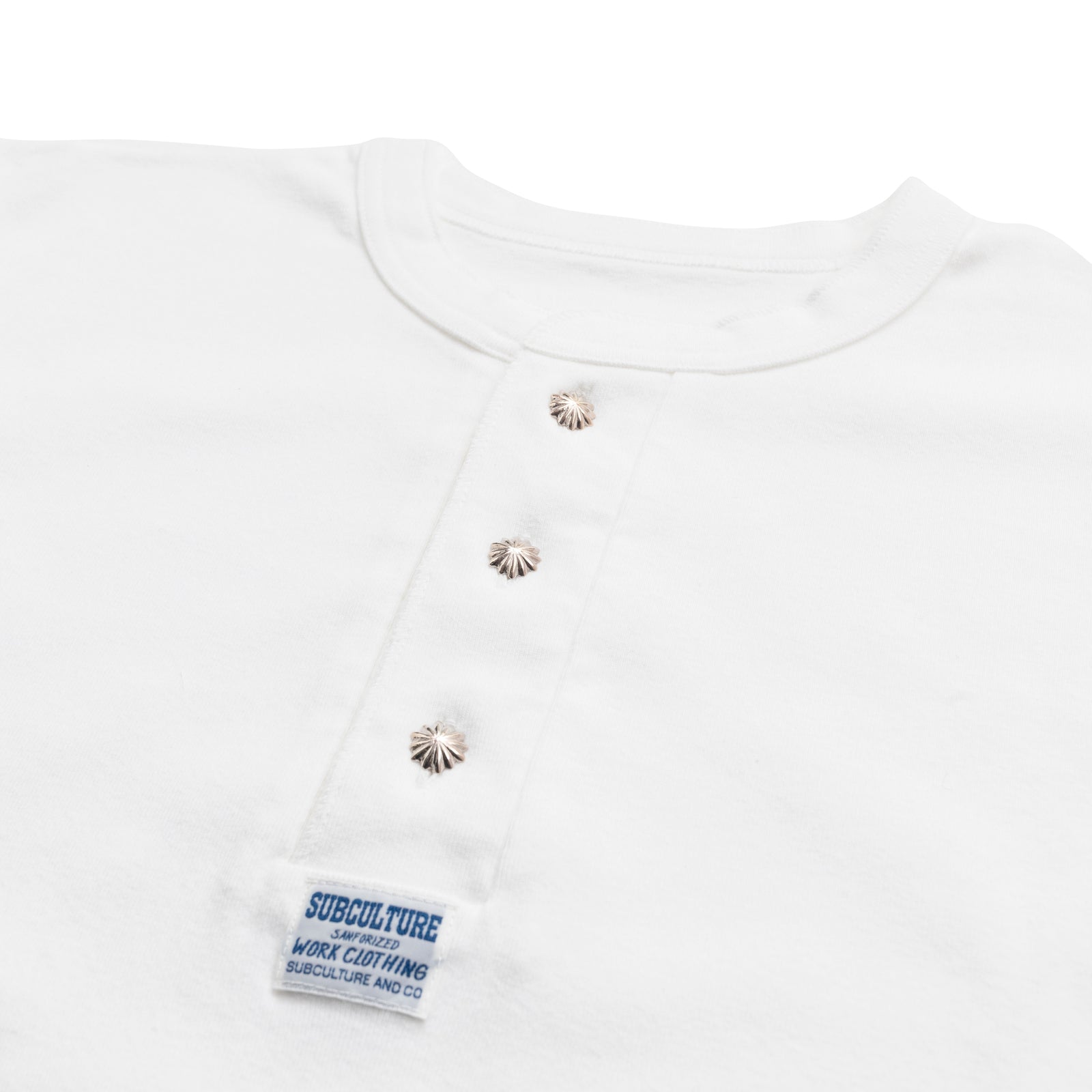HENLEYNECK LONG SLEEVE T-SHIRT （CONCHO SV925） / WHITE – SC WEB STORE