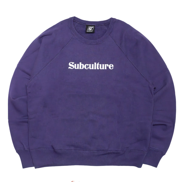 CREW NECK（SUBCULTURE CRACK PRINT）/ PURPLE