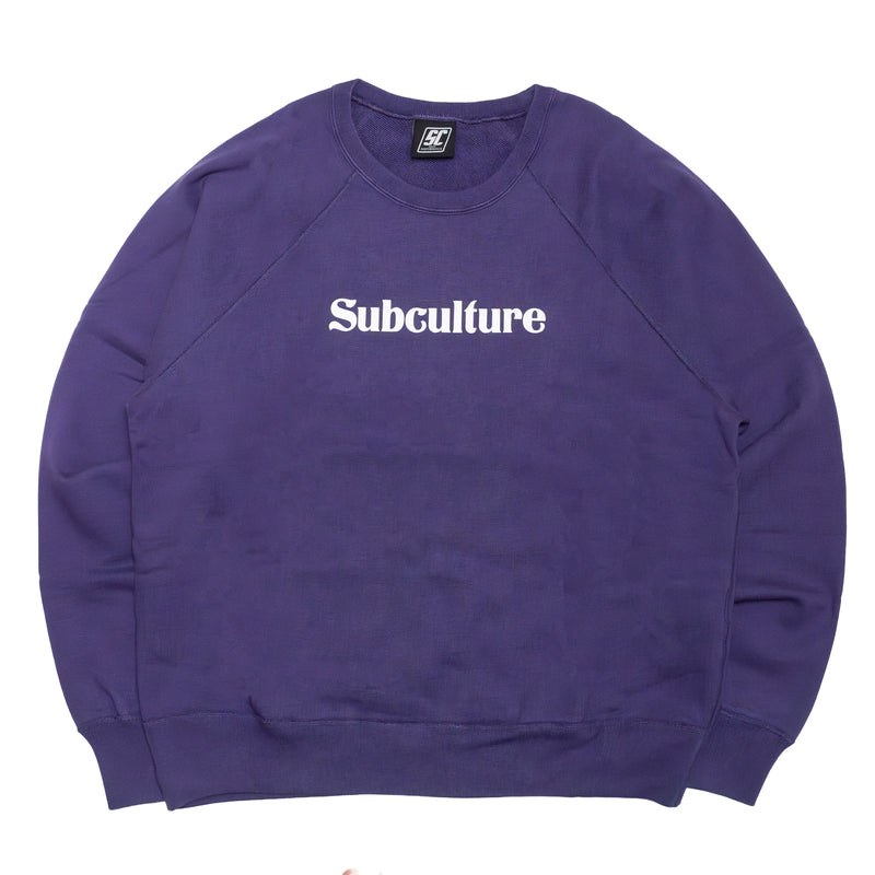 CREW NECK（SUBCULTURE CRACK PRINT）/ PURPLE