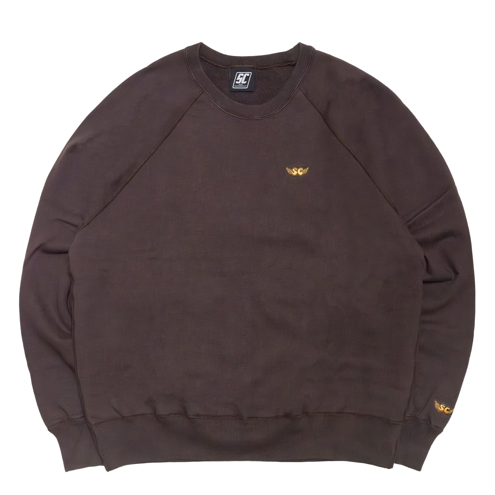 CREW NECK（TYLER WARREN LOGO）/ BROWN – SC WEB STORE