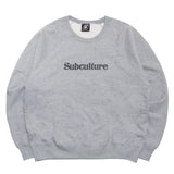 CREW NECK（SUBCULTURE CRACK PRINT）/ TOP GRAY